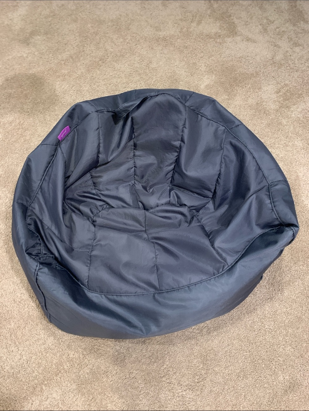 Grey bean bag chair